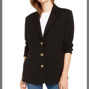 Kit and Sky Black Oversized Boyfriend Blazer- Juniors